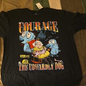 Courage the Cowardly Dog Black  T-Shirt